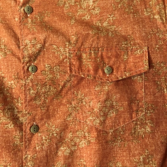 BlackBrown1826 Orange Floral Short Sleeve Shirt XL - Picture 3 of 4